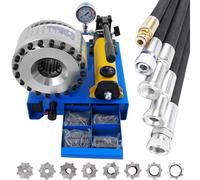 Handheld Hydraulic Hose Crimping Tool, Hydraulic Hose Crimper, High Pressure Portable Hose Crimper with 7 Sets of Dies, Crimping Range 6-25mm