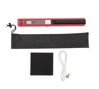 Handheld Image Scanner 900 DPI Portable Photo Document Scanner with 3 Resolution Modes for XP/OS X 10.4 and A4 Size (Red)