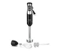Handheld Immersion Blender, Hand Blender with 4 Point Thickened SS Blades, Milk Frother, Egg Whisk for Coffee and Milk Foam, Baby Food Puree, Smoothies, Sauces and