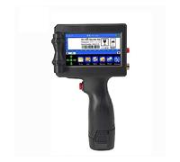 Handheld Inkjet Printer, 12.7mm Intelligent Handheld Printer, Code Qr Code Logo Touch Screen , Free Encryption Fast Drying Inkjet Printer Printer for Label/Production Date/Barcode/QR Code(Machine with