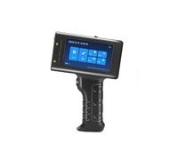 Handheld Inkjet Printer - 12.7mm Portable Coding Machine for QR/Barcode/Label on Glass, Metal & Any Surface | Smart Marking Printer w/1 Ink Cartridge (Black) (Printer with 1 Ink)