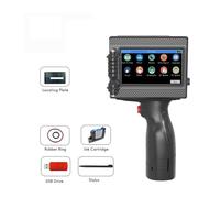 Handheld Inkjet Printer, 12.7mm Smart Handheld Inkjet Printer, Label Encoding QR Code Logo, Fast Drying And Colorfast Printer,for Date Barcode Batch Number Logo QR Code(Machine with ink)