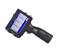 Handheld Inkjet Printer, 25.4mm Handheld Coding Machine Portable Small Inkjet Printer Bottle Cap Logo Label 25 Language Choices Printer for Label/Production Date/Barcode/QR Code(Printer-black ink)