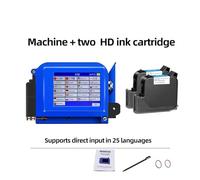 Handheld Inkjet Printer, 25.4mm Portable Inkjet Printer, Small Mini QR Code Batch Number Printer, Fast Drying Ink No Fading,for Date Barcode Batch Number Logo QR Code(1 Printer-2 HD ink)
