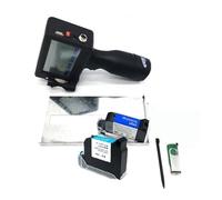 Handheld Inkjet Printer, 4.3 Inch Touch Screen Portable Inkjet Printer QR Code/Label Printer Inkjet USB Handheld Inkjet Printer 12.7 Ink ,for Date Barcode Batch Number Logo QR Code(1 printer 2 Ink)