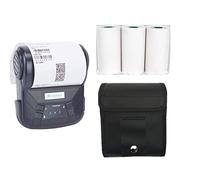 Handheld Inkjet Printer, DC 5V USB 3" 80mm Mini Wireless Thermal Receipt Printer Portable Bluetooth Printer Support PC Printer Paper Impresora ,for Date Barcode Batch Number Logo QR Code(Add Case and
