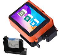 Handheld Inkjet Printer for Coding, Quick-Drying Ink Cartridge, 0.5 Inch Nozzle for Expiration Dates, Batch Numbers, QR Codes, Barcodes, Logos, and Text