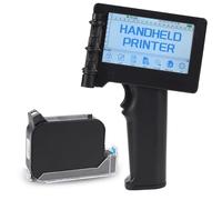 Handheld Inkjet Printer Gun for Any Surface Printing Height 0.08-0.5Inch Inkjet Coder with Fast-Drying Ink for QRCode Barcode Production Date Time Logo Print On Glass Carton Box Wood Cloth Plastic