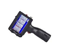 Handheld Inkjet Printer, Handheld Coding Machine Portable 12.7mm Small Inkjet Printer Bottle Cap Logo Label Packaging 25 Languages(Black Ink x 3)