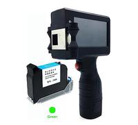 Handheld Inkjet Printer, Handheld Inkjet Printer 1/2 Inch Touch Coder Label Print Machine With USB Import QR/Barcode/Logo 12.7mm Printer Printer for Label/Production Date/Barcode/QR Code(Green ink -