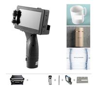 Handheld Inkjet Printer, High Resolution 12.7mm/25.4mm Handheld Industrial Inkjet Printer, QR Code Logo Portable Printer Printer for Label/Production Date/Barcode/QR Code(Printer 1 yellow ink)