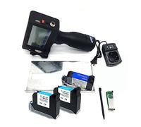 Handheld Inkjet Printer, Inkjet Printer 12.7mm Fast Drying 4.3 Inch Touch Screen QR Code/Label Printer Inkjet USB Handheld Inkjet Printer ,for Date Barcode Batch Number Logo QR Code(1 printer 3 Ink)