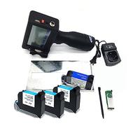 Handheld Inkjet Printer, Inkjet Printer 12.7mm Fast Drying 4.3 Inch Touch Screen QR Code/Label Printer Inkjet USB Handheld Inkjet Printer ,for Date Barcode Batch Number Logo QR Code(1 printer 4 Ink)