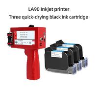 Handheld Inkjet Printer, Mini Portable Printer, 2D Barcode Handheld Printer, Pattern Label Packaging Coder, Inkjet Color Fade Resistant Printer for Label/Production Date/Barcode/QR Code(Printer-3 blac