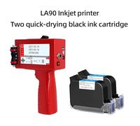 Handheld Inkjet Printer, Mini Portable Printer, 2D Barcode Handheld Printer, Pattern Label Packaging Coder, Inkjet Color Fade Resistant Printer for Label/Production Date/Barcode/QR Code(Printer-2 blac