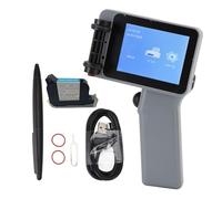 Handheld Inkjet Printer, Mini Portable Printer Gun with 4.3in HD LED Touch Screen, Smart 4 CPU, 42ml Black for Barcode Text Date Label Printing on Wood Plastic Fabric