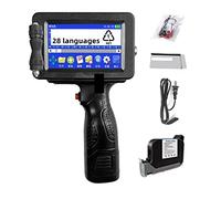 Handheld Inkjet Printer, Multi Languages 12.7mm QR Bar Batch Code Date Number Logo Plastic Wood Metal Jet TIJ Fast Dry Inkjet Handheld Portable Printer ,for Date Barcode Batch Number Logo QR Code