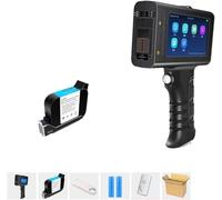 Handheld Inkjet Printer - Portable 12.7mm Label & QR Code Printer for Glass, Plastic, Metal & Any Surface, Industrial & Retail Use (Printer with 1 Ink)