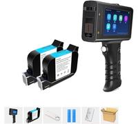 Handheld Inkjet Printer - Portable 12.7mm Label & QR Code Printer for Glass, Plastic, Metal & Any Surface, Industrial & Retail Use (Printer with 3 Ink)