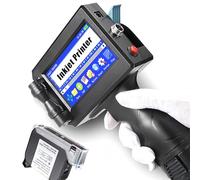 Handheld Inkjet Printer - Portable Coding Machine with 4.3-Inch Touchscreen, Quick-Dry Ink Cartridge, 600DPI HD Printing for Barcodes, QR Codes, Logos, Text & Batch Dates