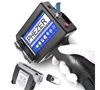 Handheld Inkjet Printer Portable Coding Machine with Touch Screen for Barcode Labeling, Quick Drying Inkjet for Text Logo QR Code (Supports 25 Languages)
