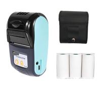 Handheld Inkjet Printer, PT210 58mm Thermal Receipt Printers USB Bluetooth Compatible Interface Wireless Connect With Phone Free Application Mini Printer ,for Date Barcode Batch Number Logo QR Code(Bl