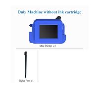 Handheld Inkjet Printer, Smart Handheld Inkjet Printer, Portable 12.7mm Printing Height, Label QR Barcode Logo, Mini Quick Dry Printer for Label/Production Date/Barcode/QR Code(Only blue printer)