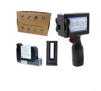 Handheld Inkjet Printer with 12.7mm Max Print Height, 600dpi Resolution, Quick-Dry Black Ink Cartridge, Multi-Line Printing for Text, Dates, Barcodes, QR