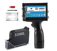 Handheld Inkjet Printer, 【with 55ML Cartridge】, Ultra-Fast Drying (<1s on Carton), 16H Battery Life, 1-4 Lines, 2-25.4mm Height, 600DPI, 360° Printing for QR Codes, Barcodes, Date, Text, Logos