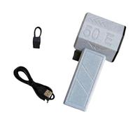Handheld Jet Fan 700-800g High Thrust Violent Fan 50mm Brushless Motor Ducted Turbofan High Power Duct Fan Dust Blower Keyboard Cleaning Tool (White & Black)