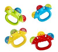 Handheld Jingle Ring Sleigh Bells: 2Pcs Cartoon Handbell Party Rattle Kids Rattle Luminous Handbell Musical Instrument (10X8.5cm)