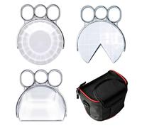 Handheld Kaleidoscope Glass Prism Filter, 3 Pcs Special Effects Filter Prism Glass Lens, Multi Refraction, Variable Number of Photographic Subjects, with Storage Bag, for Camera Lens