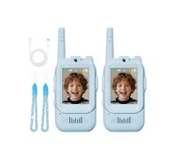 Handheld Kids Walkies Talkies 2 Pack Rechargeable Video Intercom, 2 Pack Video Walkie Talkies For Kids | Voice Changer & Real-Time Chat, Long Range Gift,Christmas Birthday Gift