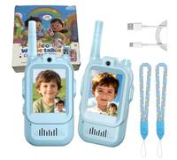 Handheld Kids Walkies Talkies Rechargeable Video Intercom, 2 Pack Video Walkie Talkies For Kids | Voice Changer & Real-Time Chat, Long Range Gift,Christmas Birthday Gift (Blue*2)