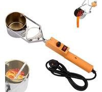 Handheld Lead Melting Solder Pot, 380W Portable Melting Furnace Soldering Crucible with Handle, 3000g Capacity for Casting Tin, 65mm Depth Crucibles, Temperature Range 200-450℃