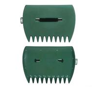 Handheld Leaf Scoops for Gathering Leaves Grass Trimmings Mulch Trash and For Yard Debris Featuring Built-in Hanging Holes (Army green)
