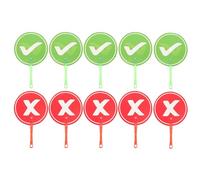 Handheld Learning Choice Boards - Classroom Voting Paddles - Double Sided Teaching Response Cards, Interactive Classroom Tool, Visual Answer Display Set for Preschool, Story Time & Group Games