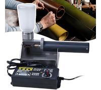 Handheld Leather Edge Coloring Machine, Dye Applicator with 50ml Dye Bucket, 2 Brass Rollers, Adjustable Speed, Even Oil Application for Fabric and Canvas