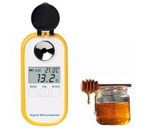 Handheld LED Digital Refractometer,Honey Refractometer Sugar Content Tester Brix 0-90% Accuracy ±0.2%, Resolution 0.1% for Sugar Content Test