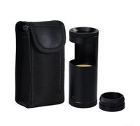 Handheld LED Polarizing Filter for Gemstone Testing, Dual-Lens Portable Microscope with Warm Light Source, Optical Glass & Aluminum Alloy Body, Includes Carrying Case