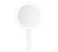 Handheld Light up Mirror, Rechargeable Makeup Portable Cosmetic Mirror, Touch Switch, 3 Light Colors, Hand Mirrors with Handle for Hairdressing Makeup Home Travel (Round)