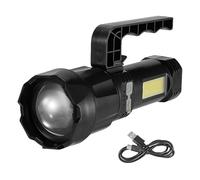 Handheld Linterias, Rechargeable Telescopic Flashlight,Telescoping Zoom Portable Work Rechargeable Flashlight - Detachable Handle Outdoor Lighting Type-C Camping Gear Charging