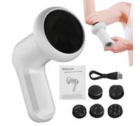 Handheld Lymphatic Massager Tissue, Rechargeable Relaxation Tool, Massager with 5 Interchangeable Heads, Body Care Equipment for Thighs Leg Arm, Butt Massage Device, Spa Massage for Home Use