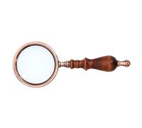 Handheld Magnifier 10x Magnifying Glass Removable Solid Wood Handle Magnifying Mirror Metal Frame Magnifying Lens for Home Learning Reading and Fault Finding