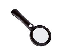 Handheld Magnifier 30x Magnifying Glass with LED Light 3 Dimming Modes Magnifying Mirror Charging Magnifying Lens for Home Learning Reading and Fault Finding Black