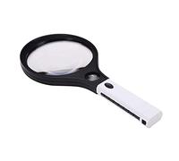 Handheld Magnifier 3X with LED Light, 10X Mirror, HD Lens, UV Light for Reading, Jewelry Identification, DIY Crafts, Engraving and Repair