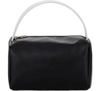 Handheld Makeup Bag Portable Aesthetic Storage Cosmetics Travel Toiletries Waterproof Fashion Square Wash Bags(Black)