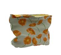 Handheld Makeup Toiletry Handbag Large Capacity Flower Prints Bag Travel for Beauty Lover