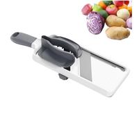 Handheld Mandoline Vegetable Slicer, Adjustable 3 Thickness, Multi-Functional Vegetable Chopper for Onion, Potato, Cabbage, Salad & Cheese, Stainless Steel Essential Kitchen Gadget