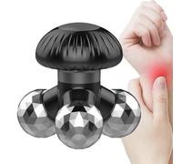 Handheld Massager - ABS PP 10.2x10.6 Cm | Muscle Màssager with Mushroom Design, Low Noise Vibration, Relaxation, Trigger Point Massager | Neck Shoulder Back Hand Foot Home Travel